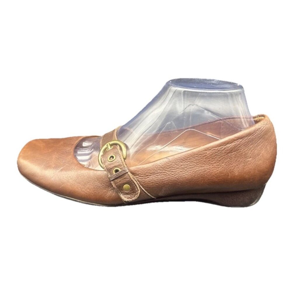 Nurture Womens Brown Mary Jane Style Flat Shoes 9 Preppy Academia Minimalist‎ - Picture 5 of 12